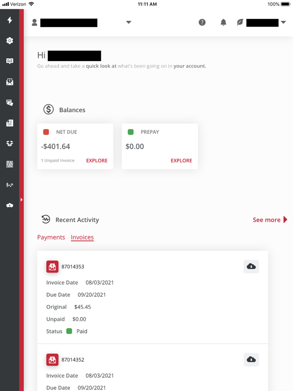 Tangkapan layar Stephenson Service - myFS iPad 