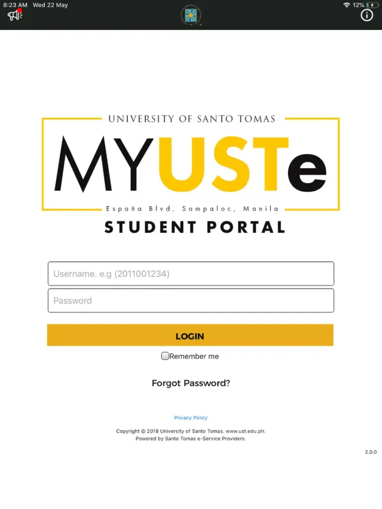 myUSTe - Student Portal iPad  스크린샷