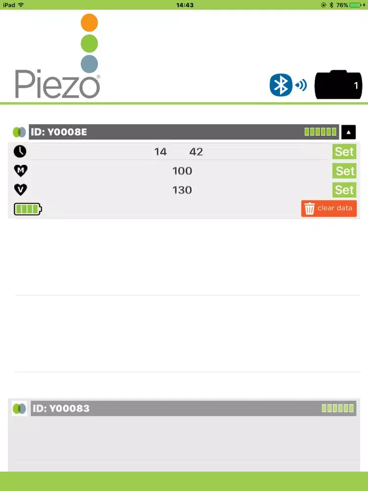 Tangkapan layar StepsCount Piezo iPad 