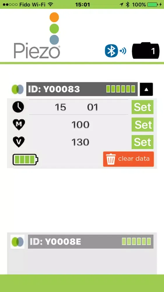 Tangkapan layar StepsCount Piezo