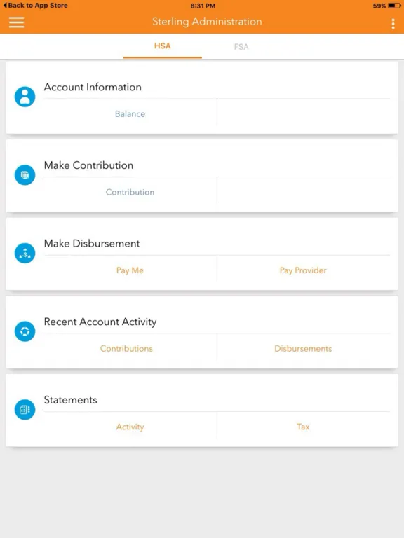 Sterling Administration Mobile iPad  Screenshots