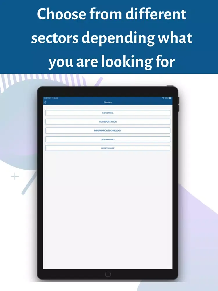 Tangkapan layar STERNA Client iPad 