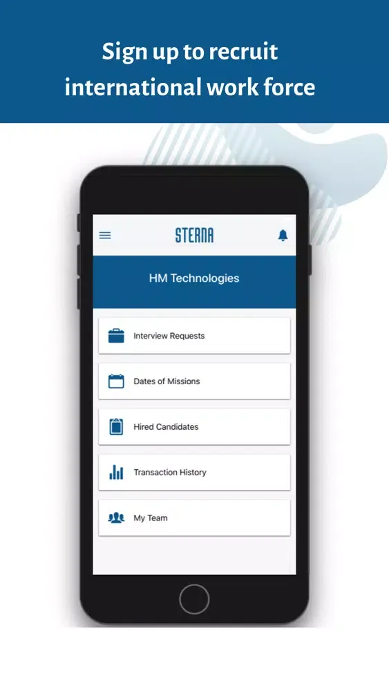 Tangkapan layar STERNA Client