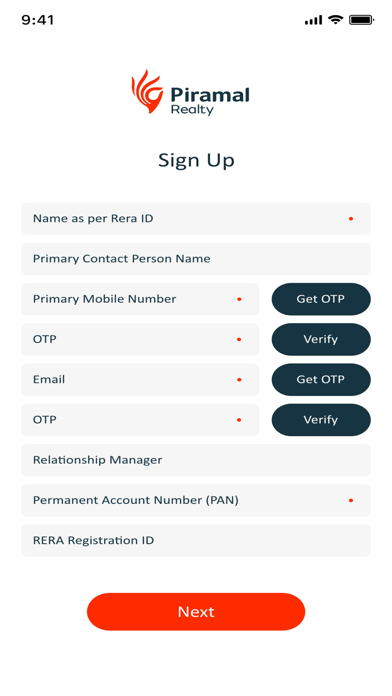 Tangkapan layar Piramal Channel Partners App