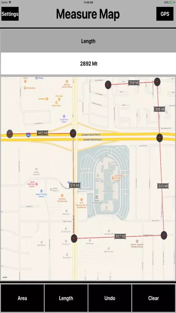 صور Area Measure on Maps Calc
