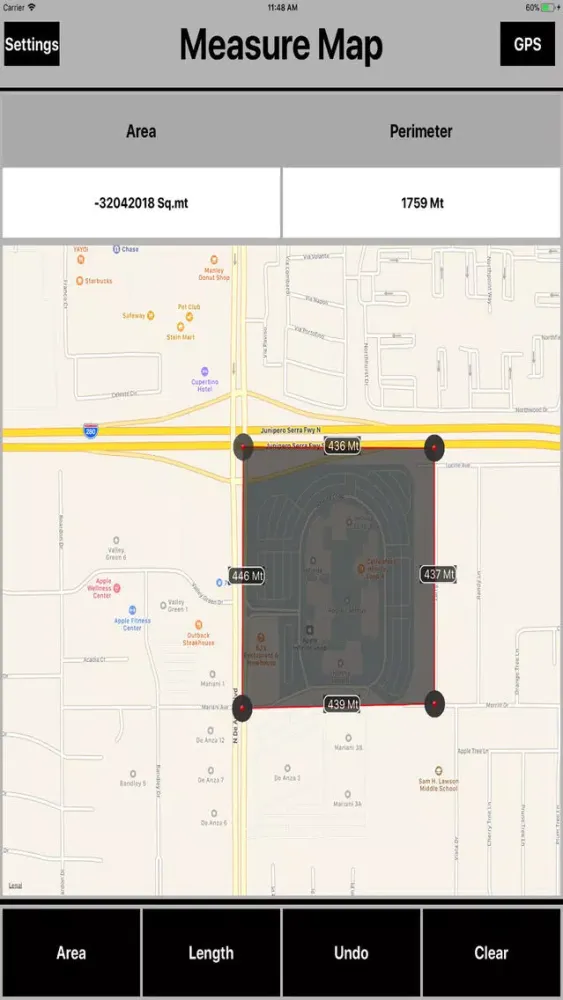 صور Area Measure on Maps Calc