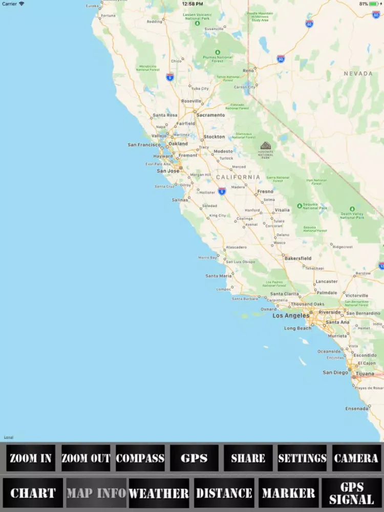 California USA Nautical Charts iPad  স্ক্রিনশট