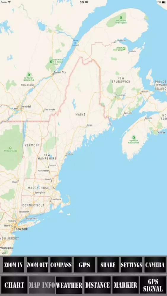 Tangkapan layar Maine USA Nautical Charts