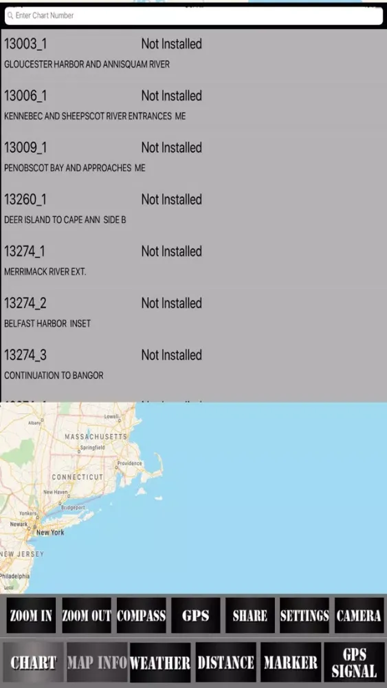Tangkapan layar Maine USA Nautical Charts