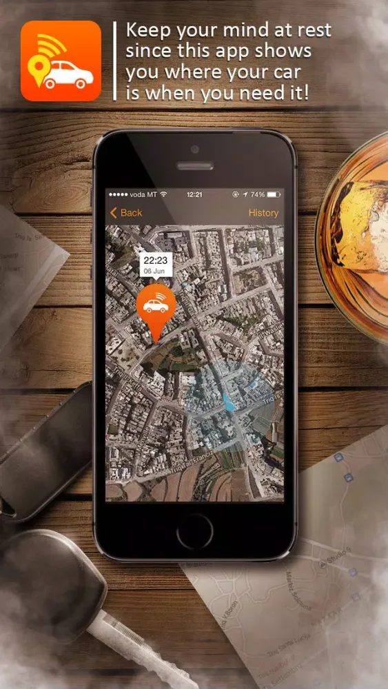 Ảnh chụp màn hình của Find My Car Auto-Detect FREE