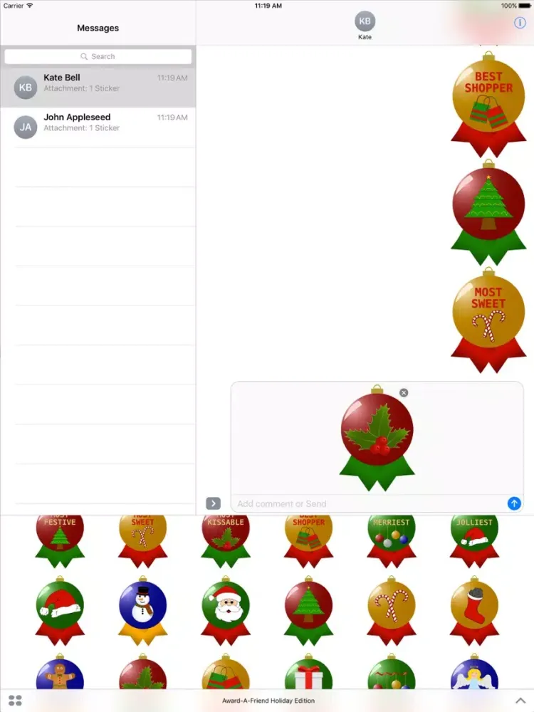 Award-A-Friend Holiday Edition iPad  স্ক্রিনশট