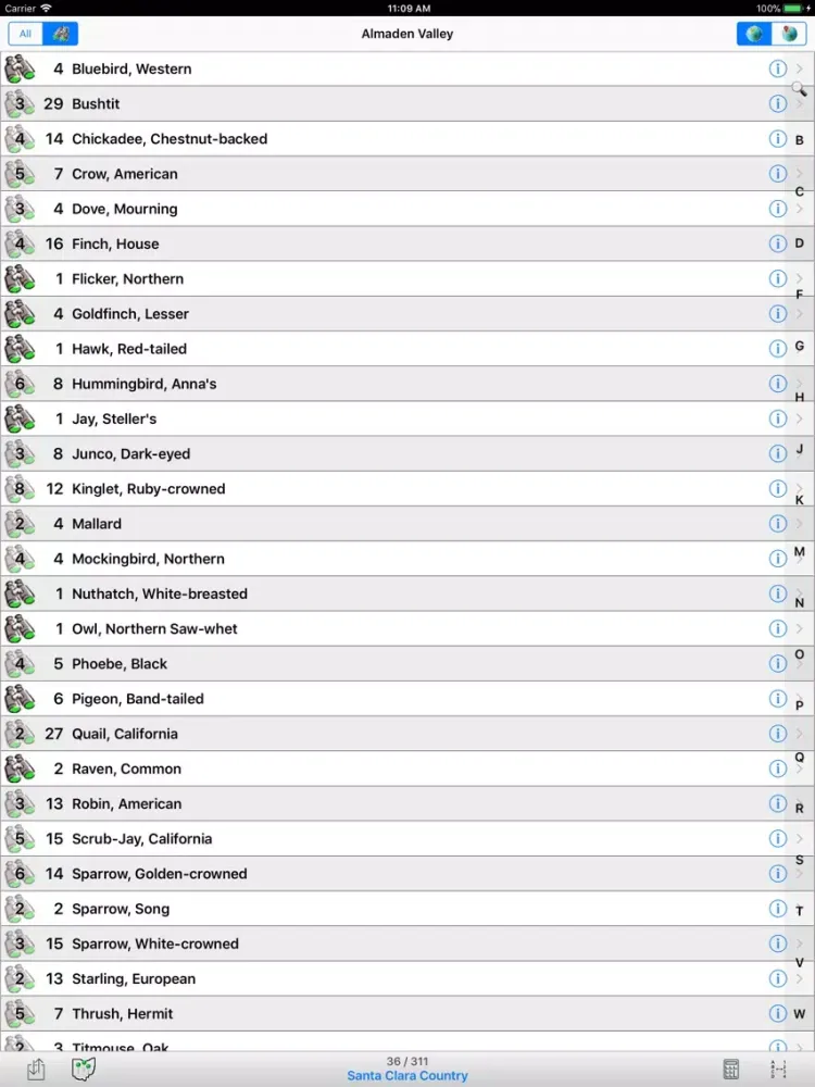 Birdwatcher's Diary for iPad iPad 應用截圖