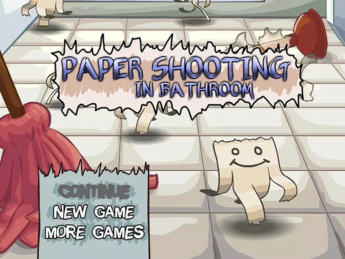 Paper Shooting in Bathroom iPad  スクリーンショット