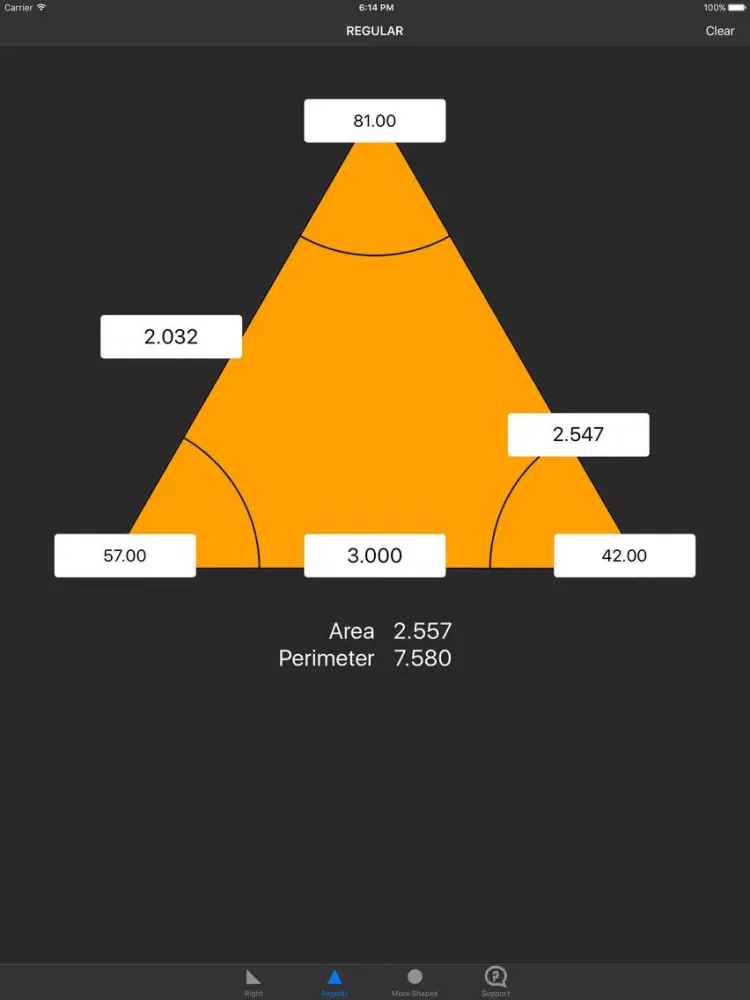 ภาพหน้าจอของ TriSolver - Triangle Solver iPad