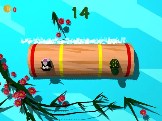 Ảnh chụp màn hình của Froggy Log - Endless Arcade Log Rolling Simulator and Lumberjack Game Stay Dry and Dont Fall In The Water! iPad 
