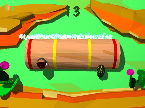 Ảnh chụp màn hình của Froggy Log - Endless Arcade Log Rolling Simulator and Lumberjack Game Stay Dry and Dont Fall In The Water! iPad 