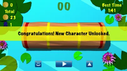 Ảnh chụp màn hình của Froggy Log - Endless Arcade Log Rolling Simulator and Lumberjack Game Stay Dry and Dont Fall In The Water!