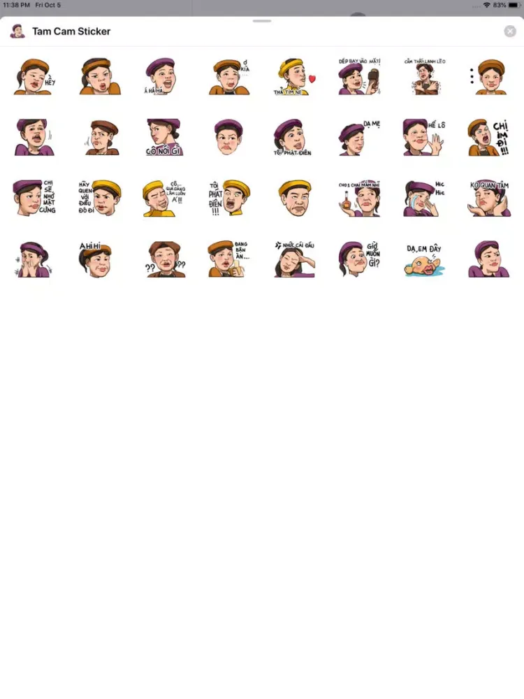 Tam Cam Sticker iPad  Screenshots