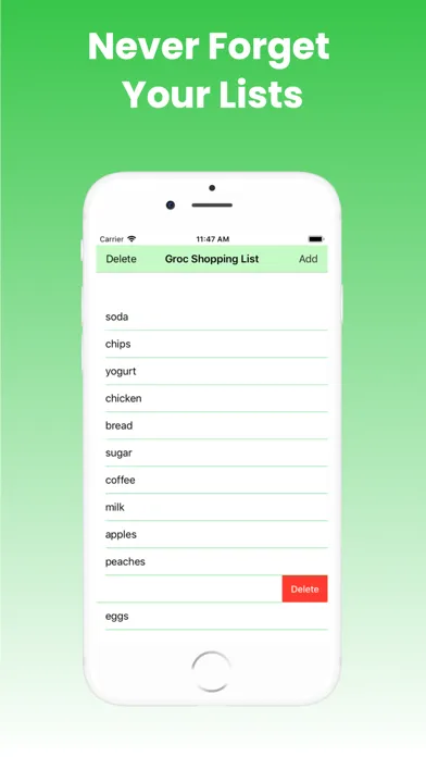 Tangkapan skrin EZ Grocery List IQ App