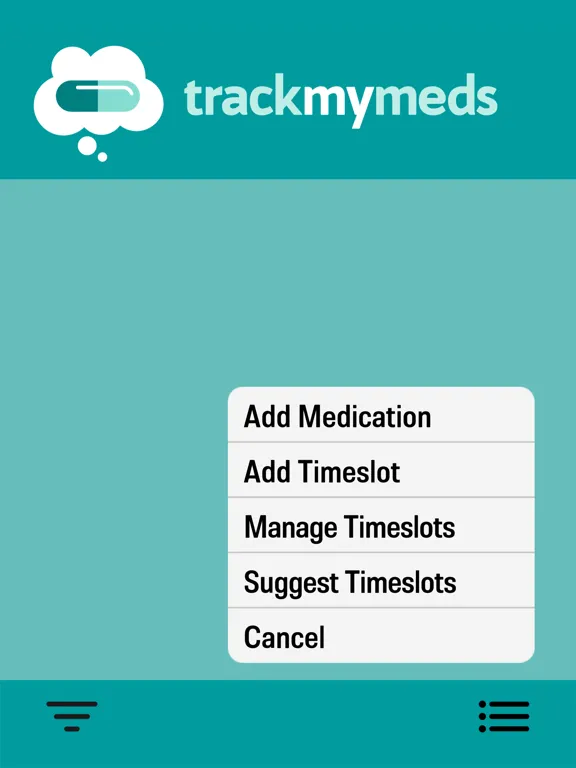 Track My Meds iPad  Screenshots