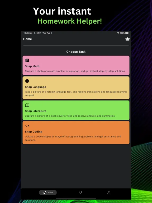 Capturas de tela do SnapSmartAI: Homework Helper iPad 