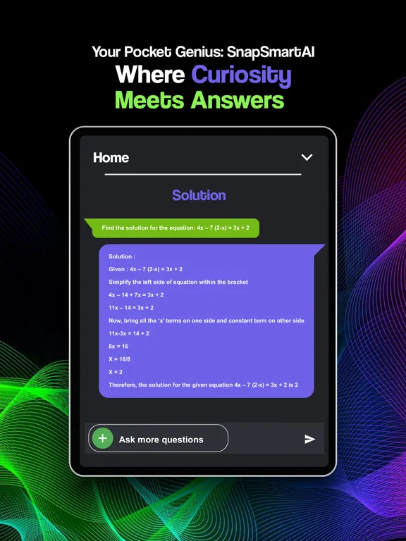 Capturas de tela do SnapSmartAI: Homework Helper iPad 