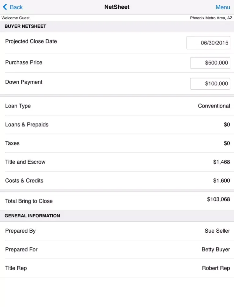 Tangkapan layar Stewart Agency Net Sheet iPad 