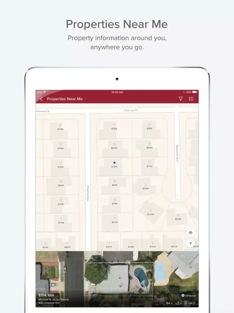 Tangkapan layar Stewart Now iPad 