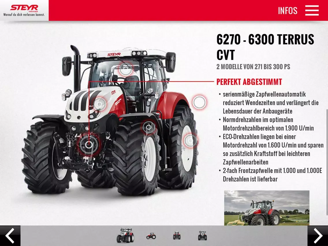 STEYR Traktoren iPad  스크린샷
