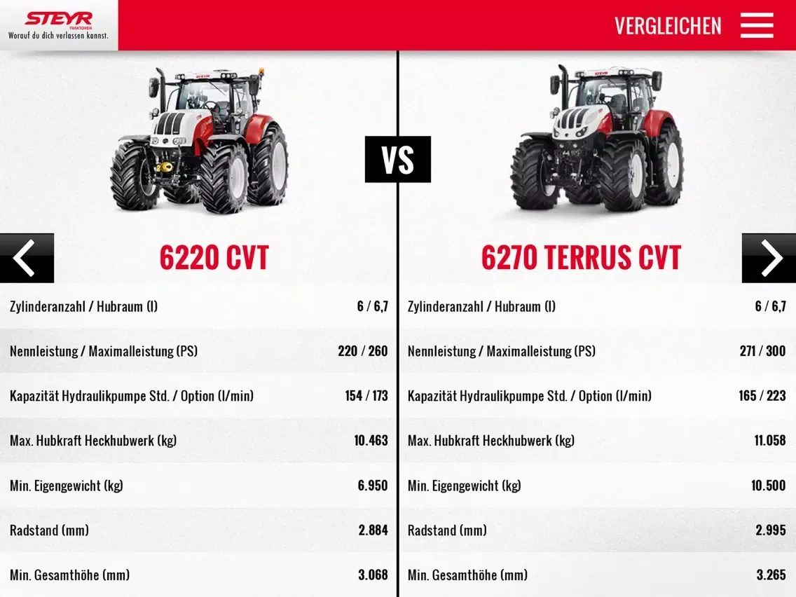 STEYR Traktoren iPad  스크린샷