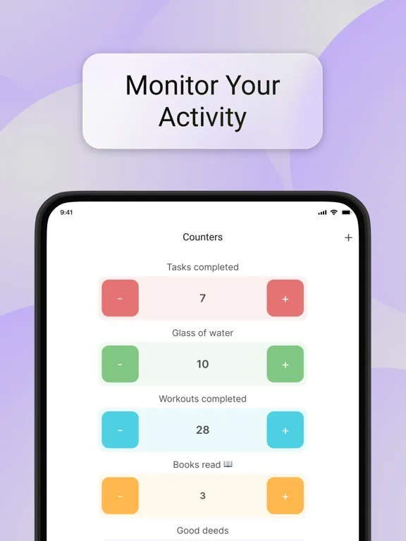 CountMe: click, count, track iPad  Screenshots