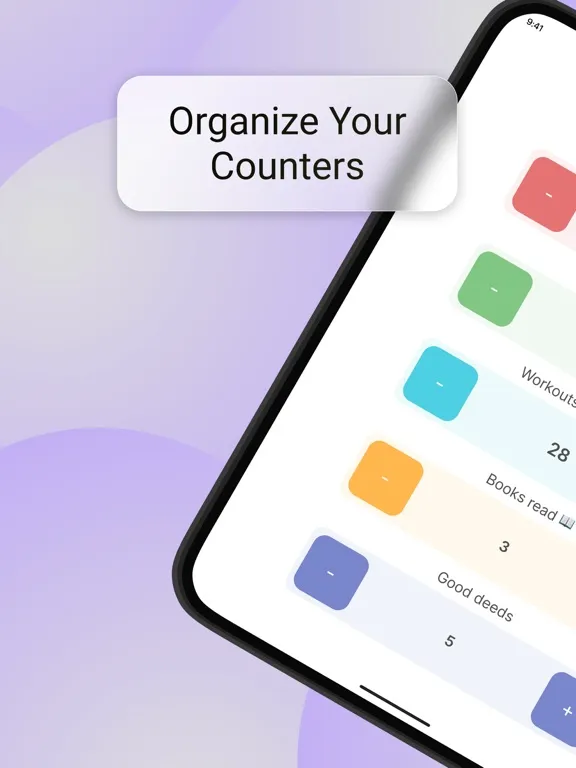 CountMe: click, count, track iPad  Screenshots