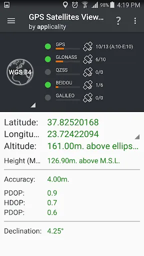 GPS Satellites Viewer Screenshots