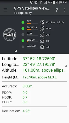 GPS Satellites Viewer Screenshots