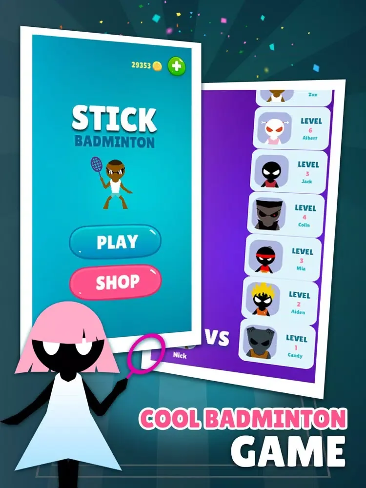 ภาพหน้าจอของ Stick Badminton iPad 