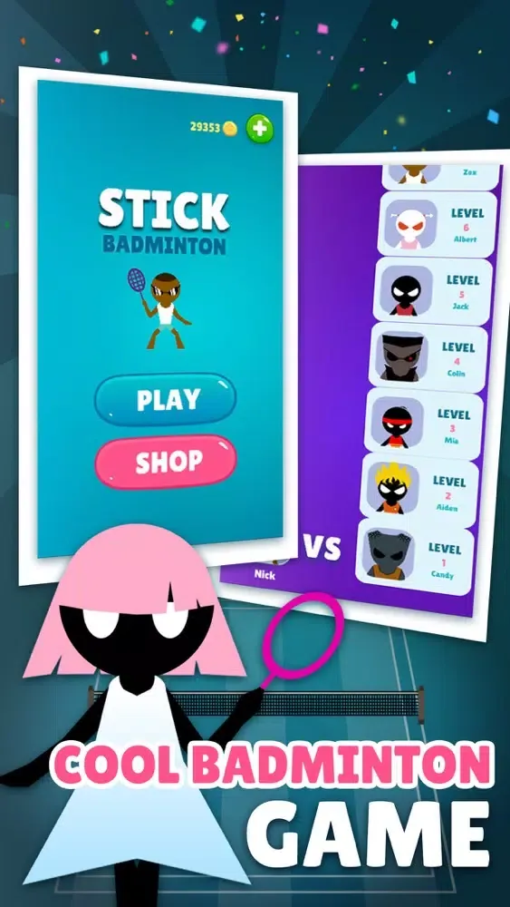 ภาพหน้าจอของ Stick Badminton