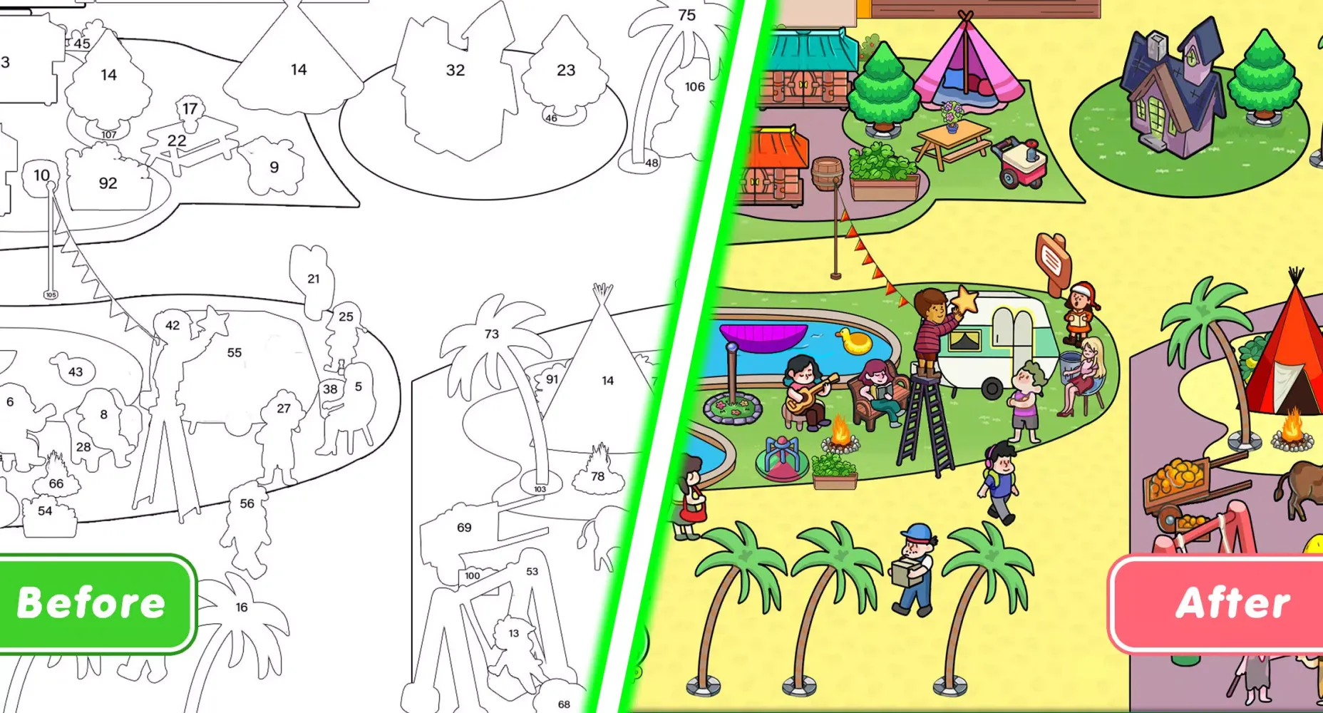 Sticker Coloring Puzzle Book Screenshots