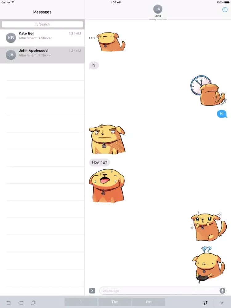 Capturas de pantalla de Golden Dog Sticker Pack iPad 