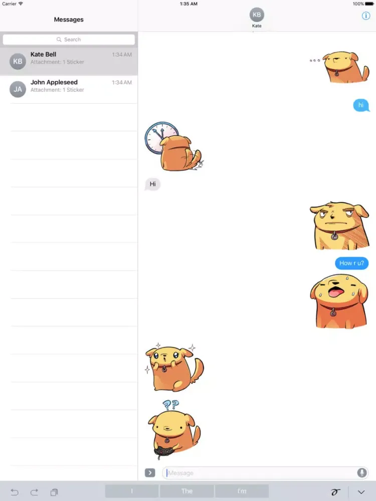 Capturas de pantalla de Golden Dog Sticker Pack iPad 