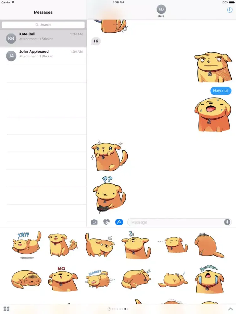 Capturas de pantalla de Golden Dog Sticker Pack iPad 