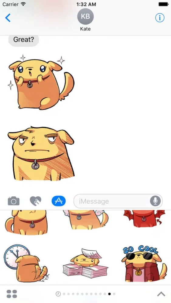 Capturas de pantalla de Golden Dog Sticker Pack