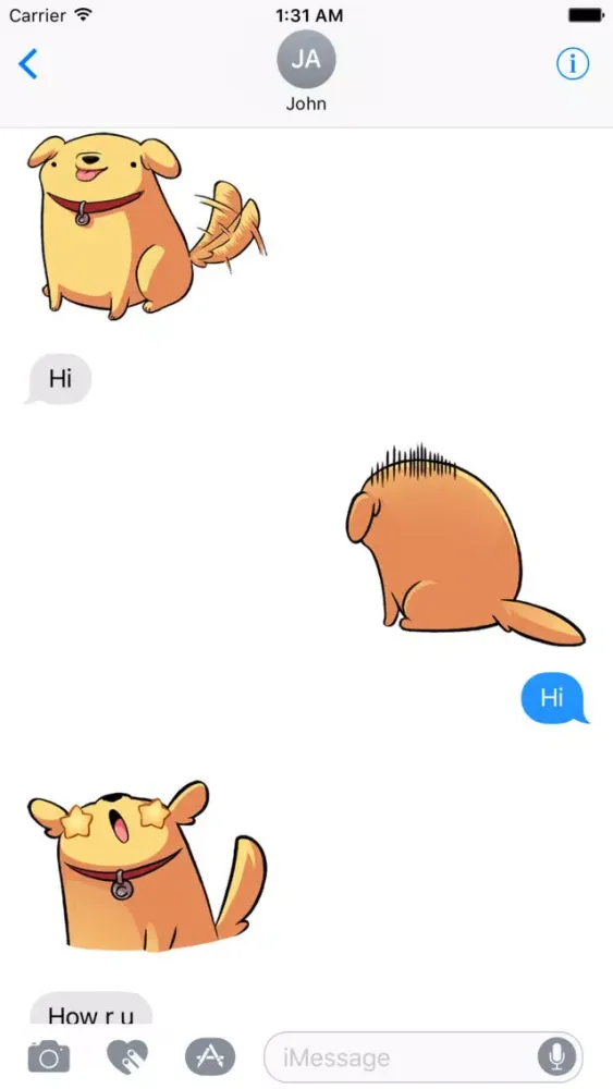 Capturas de pantalla de Golden Dog Sticker Pack