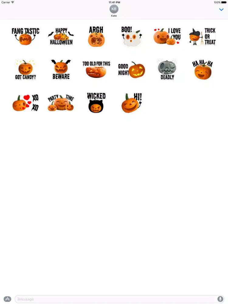 Crazy Pumpkin - Halloween Stickers for iMessage iPad  Screenshots