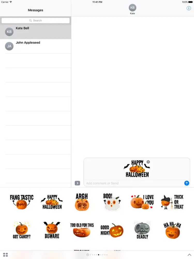 Crazy Pumpkin - Halloween Stickers for iMessage iPad  Screenshots