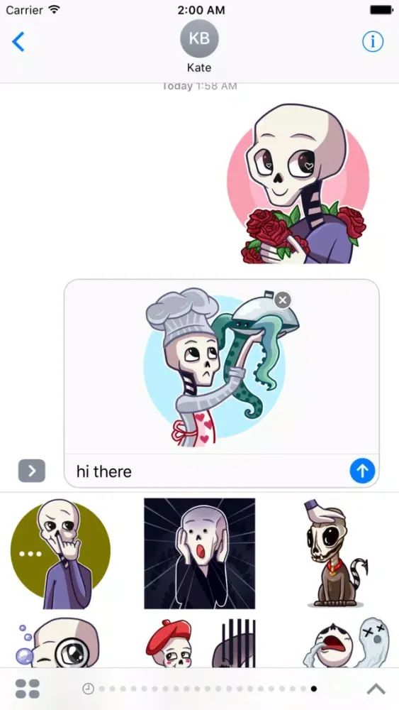Grim in Love - Stickers for iMessage 스크린샷