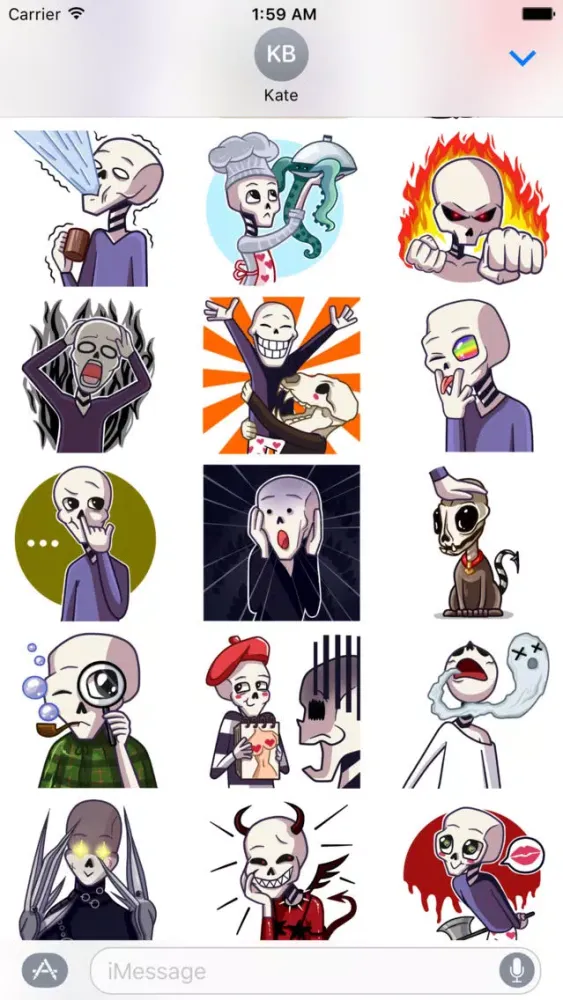 Grim in Love - Stickers for iMessage 스크린샷