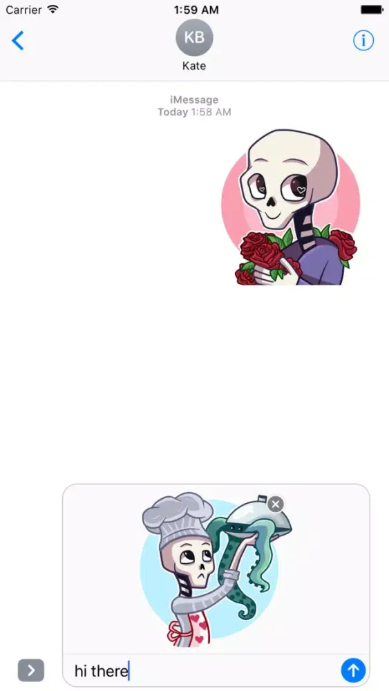 Grim in Love - Stickers for iMessage 스크린샷