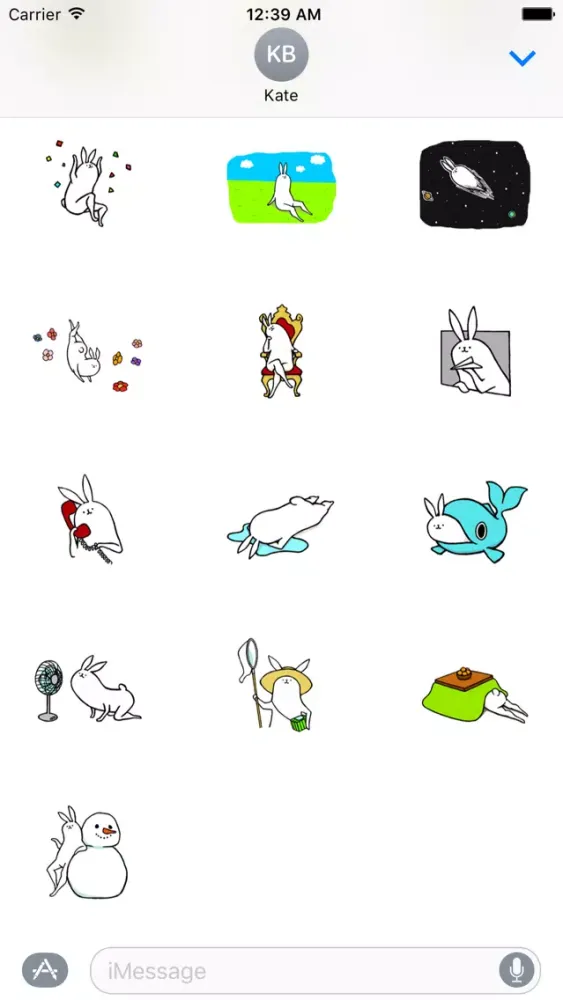 Weird long leg rabbit 2 - Stickers for iMessage Screenshots