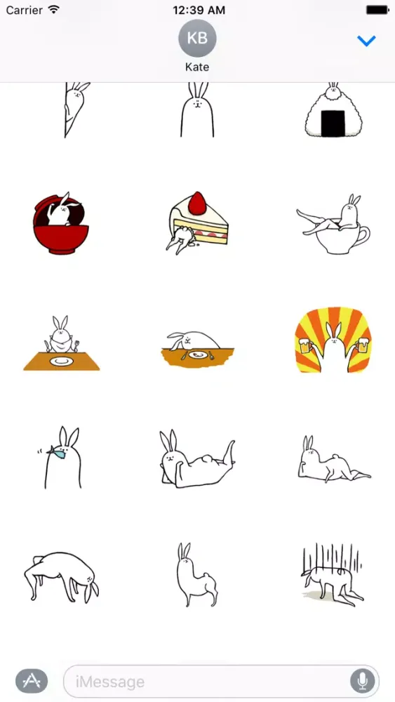 Weird long leg rabbit 2 - Stickers for iMessage Screenshots