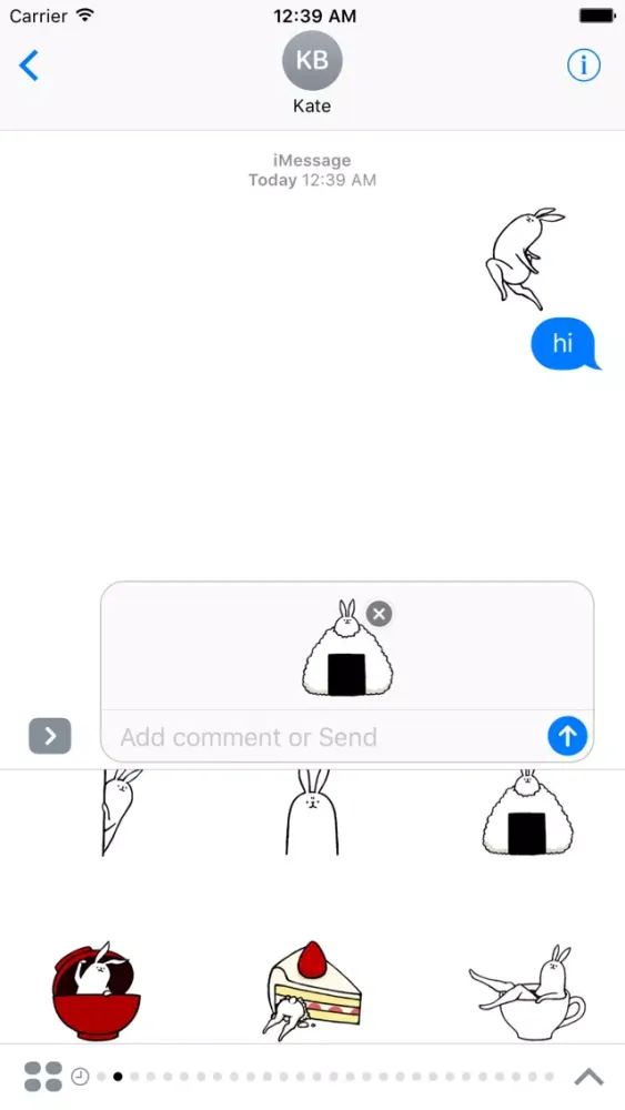 Weird long leg rabbit 2 - Stickers for iMessage Screenshots